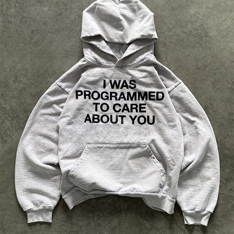 Casual Simplicity Sweatshirt Classic Personality Text High Street Pullover Fashion Winter Preppy Chic Streetwear Y2K Fit Hooded260915