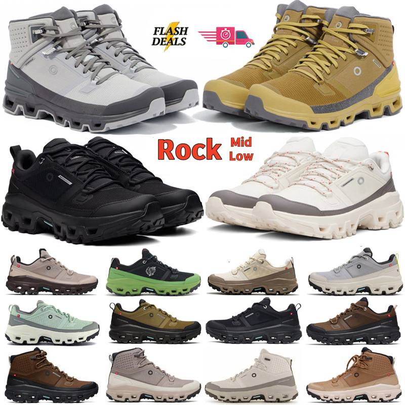 Designer Trail Running Shoes OC Cloudrock 2 WP Low Mid Cloudhorizon Mens Womens Sneakers Outdoor Hiking Triple Black Eclipse Cinder Grey Walking Pla