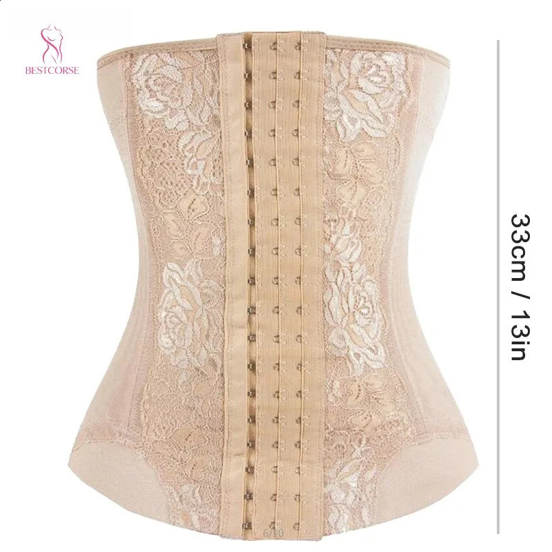 XS Girdle Body Shaper For Women Slimming Belt Breathable Waist Trainer With Hooks Steel Bone Corset Tummy Long Gaine Post Partum260915
