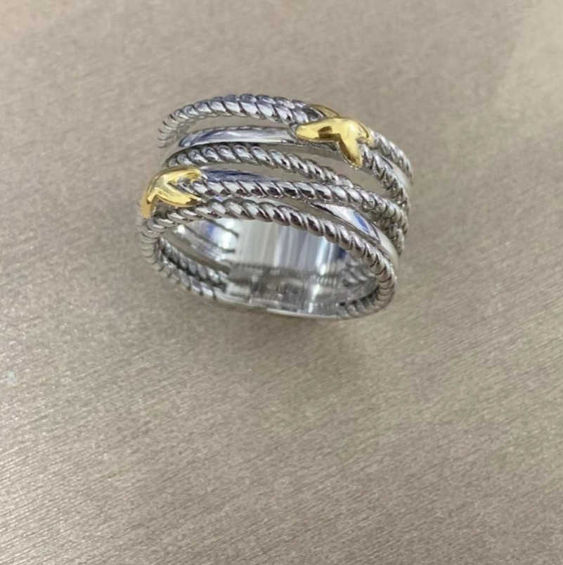 Ring Mens For Womens Double X Twist Ring Cross Ring Jewelry S260916ECH2
