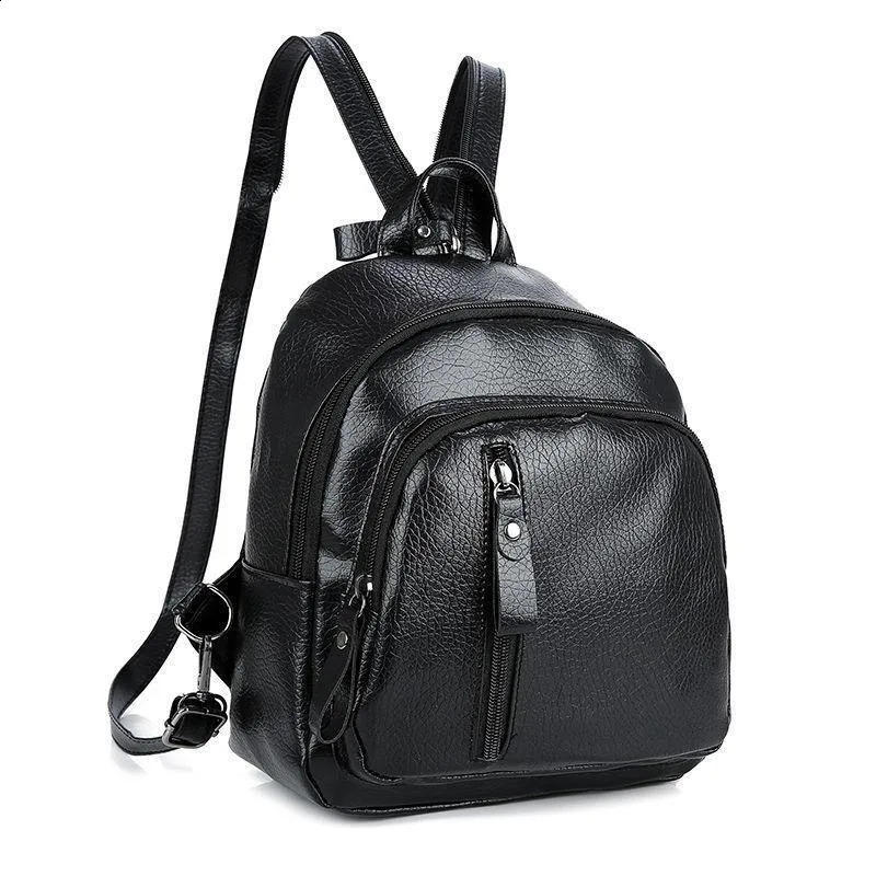 Mini Backpack Fashion Versatile Waterproof Soft Leather Backpack Korean-style Zipper Small Backpack Convertible Shoulder Bag 260916