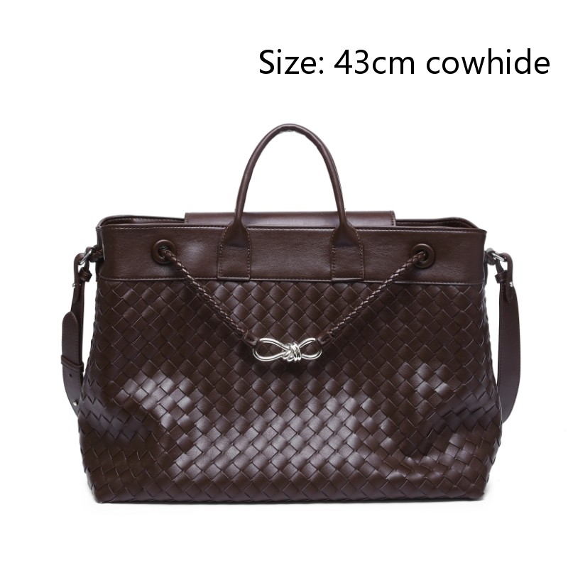 Tote Bag Designer Andiamo Bag Fashion Woven Bag Knitting Genuine Leather Cowhide Silver 8-Shaped Hardware Large Capacity Crossbody Handheld Bag