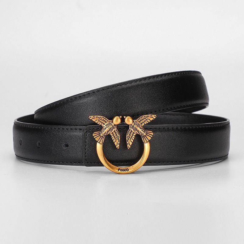 Birdskin leather women, simple unique, artistic, suitable for jeans casual wear, stylish and elegant women's belt made of cowhide