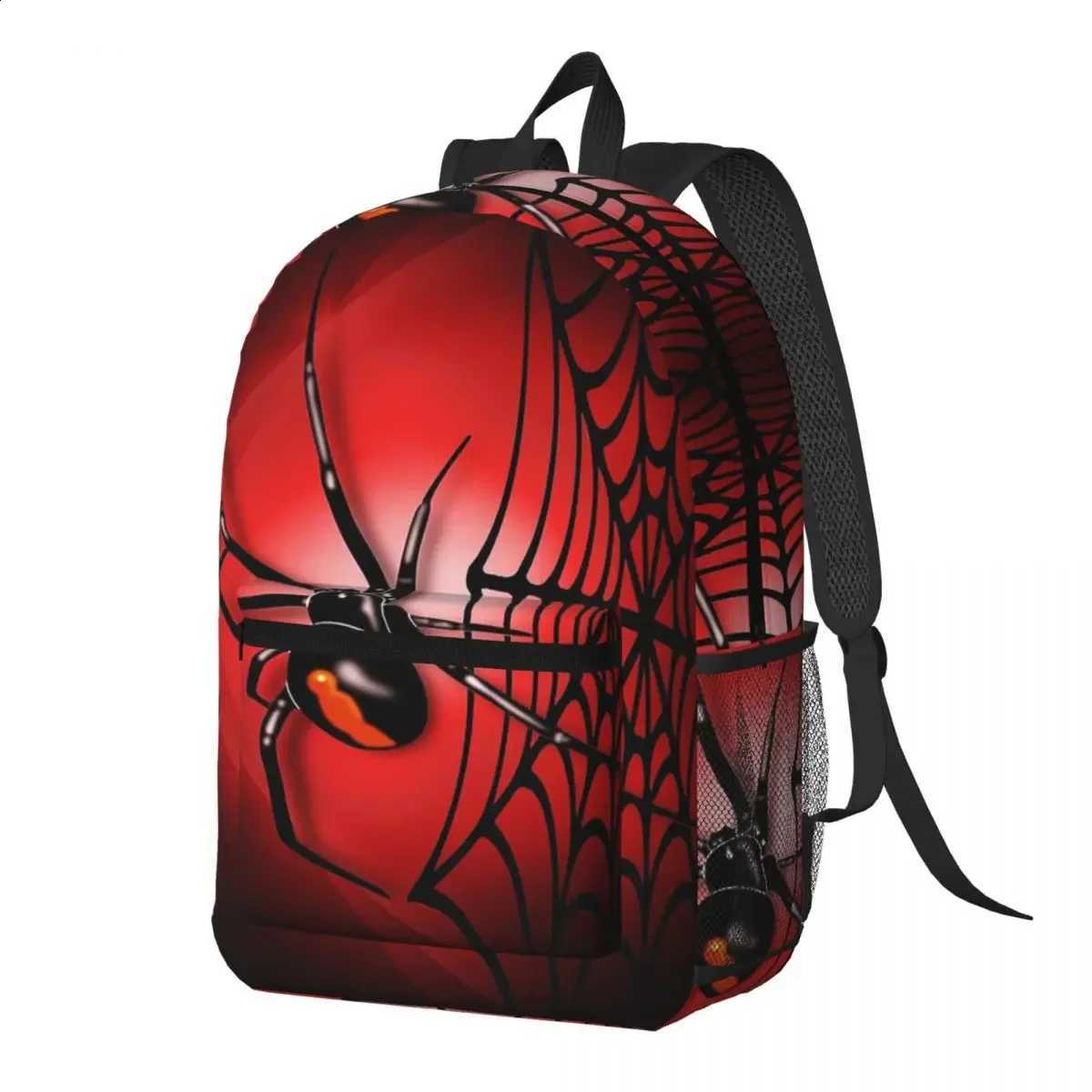 Blue Geometric Letter A Print Backpack for Boys Minimalist Line Graphic School Bag Lightweight Casual Student Daypack N260917