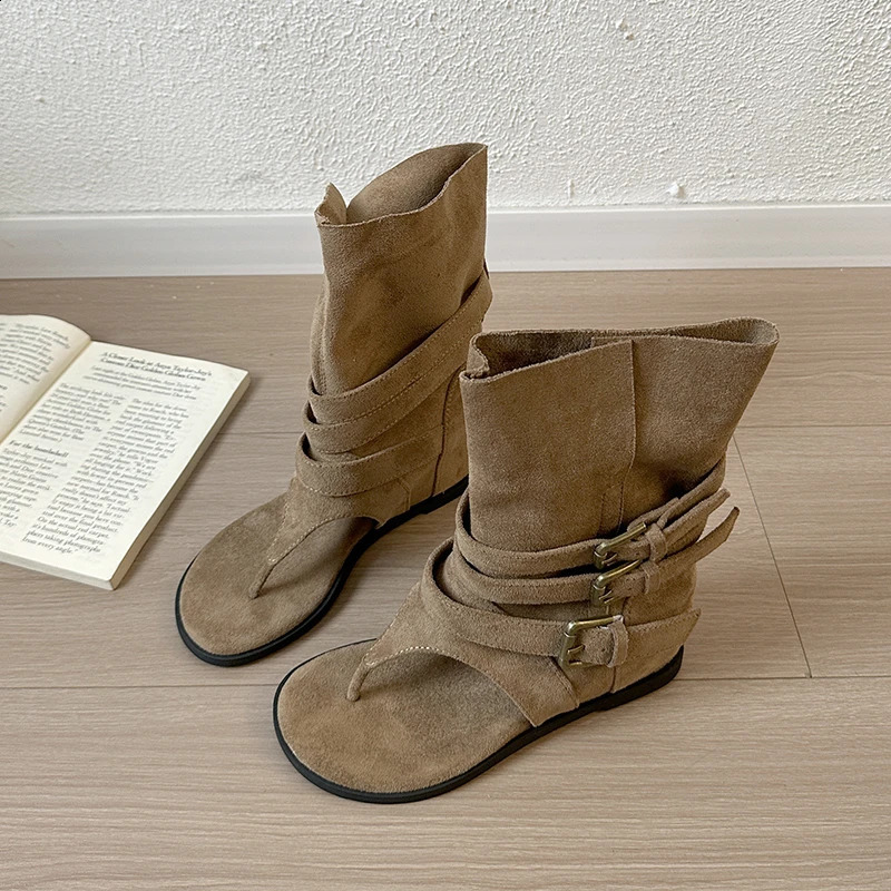 Inner Heightened Toe Clip Women 2026 Summer Booties Fashion Roman Cool Boots 260917