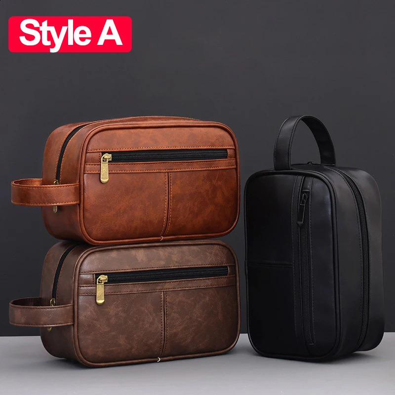 Men Business Travel Wash Toiletry Bag Waterproof PU Leather Bathroom Shaving Tools Organizer Pouch Cosmetic Bag Women Need Bag 260916