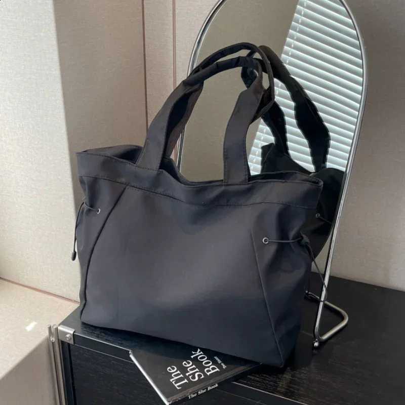 Shoulder Bag Aesthetic Handbags Drawstring Tote Handbag Casual Fashion Large Capacity Tote Bag Simple Travel Bag Women Large H260916