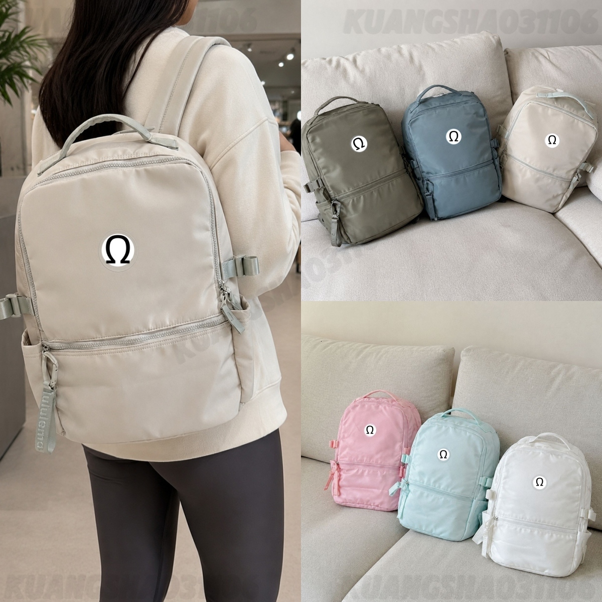 Designer Backpack 22L Yoga Backpack Yoga Daypack Gym Backpack Waterproof Nylon Outdoor Camping Travel Commuter Large Capacity School Bag 860