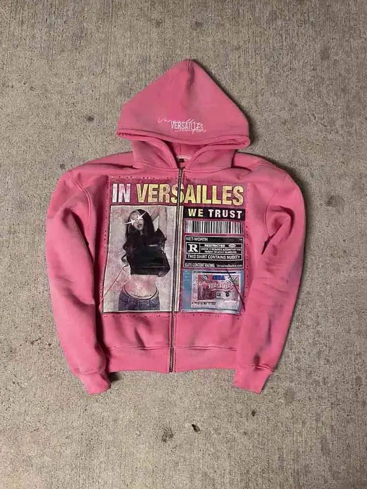 Retro Fashion Printed Pattern Hoodie Y2k Gothic Street Clothing Men and Women Loose Casual Sportswear k pop clothes 260917