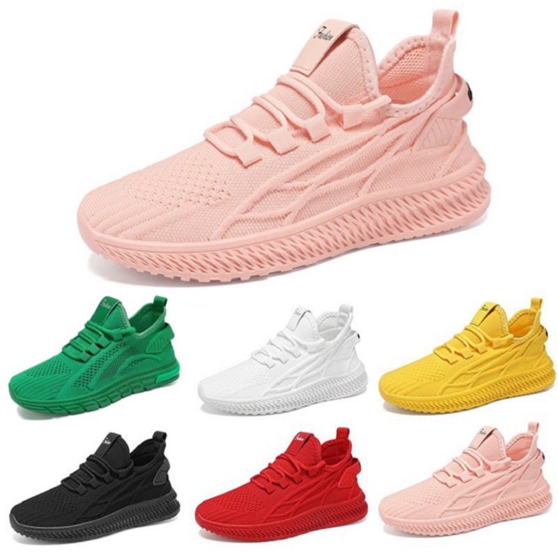 Style66 Women Running Shoes Sneaker Mesh Black White Yellow Red Cool Grey Light Pink Green Beige Summer Woman Lady Breathable Outdoor Trainers Sport