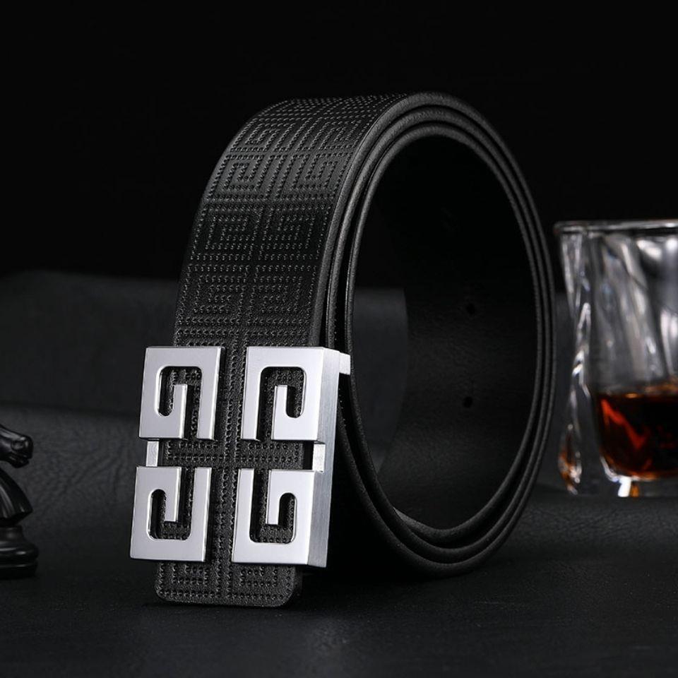 High-end young men, smooth finish, new style, versatile for business and casual wear, genuine leather pants belt