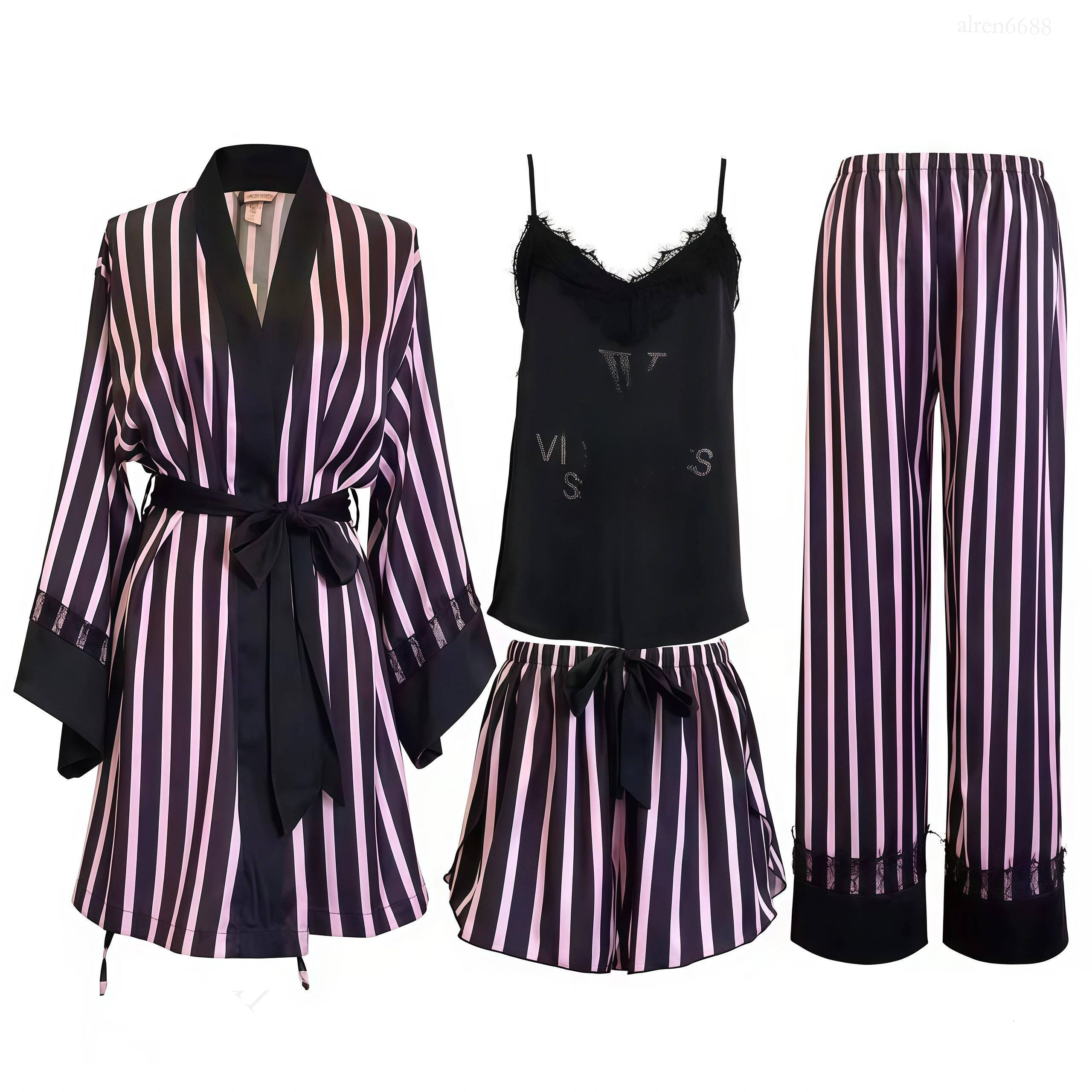 2026 dress for women sandresFashion Show Runway Style Women Pajamas Sparkling Rhinestone Satin Loungewear Set with Lace Trim Backstage Model Edition