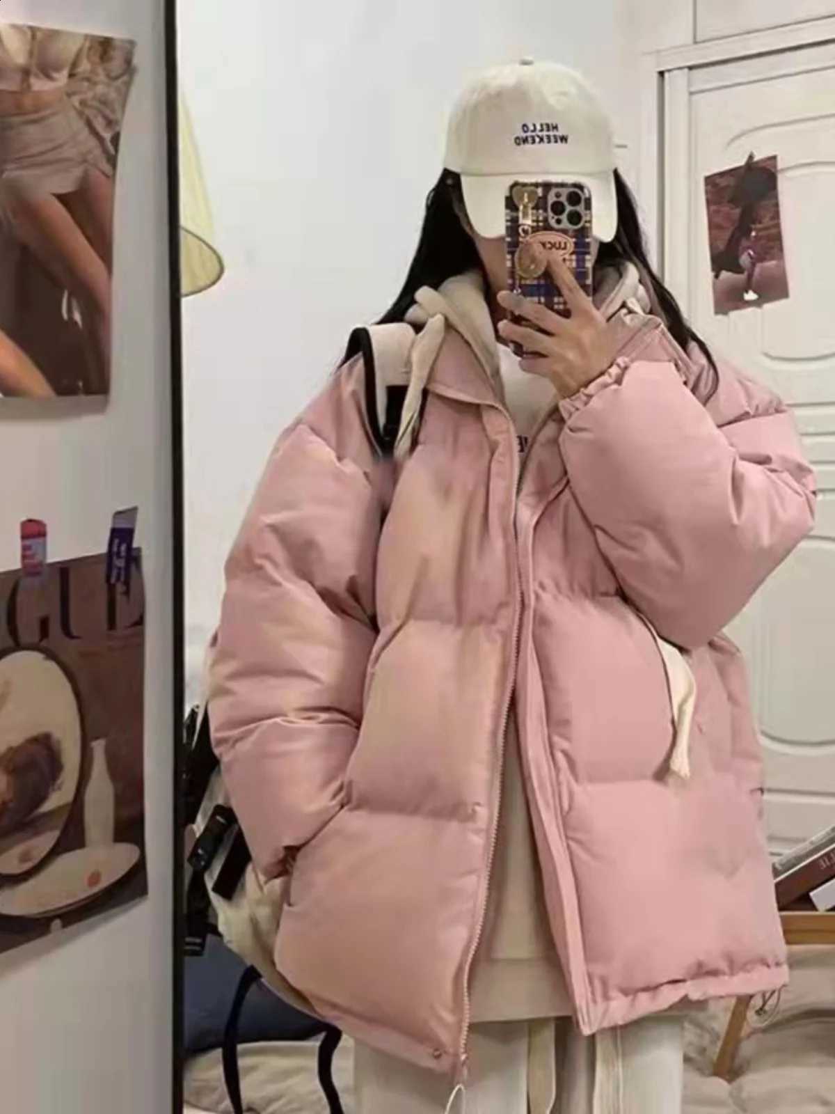 Loose Women's Cotton Jaet 2023 Winter New Sle Student Lazy Sle Bread Coat Korean Version Casual Cotton Outerwear H260917