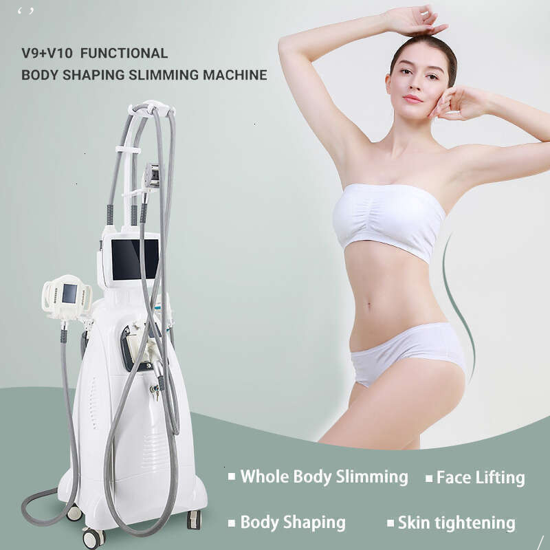 Non-Invasive Multifunction Cellulite Reduction Excrescence Removal Pain Mitigation Device 2*40K Cavitation Rf+ Vacuum Infrared 6 Handles Slimming Ma