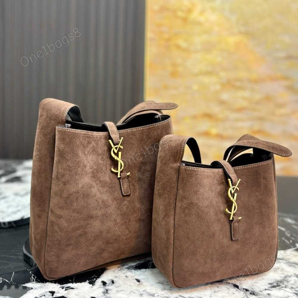 Totes Suede Leather Bucket Bag Crossbody Hobo LE37 Underarm Shoulder Shopping Handbags Plain Bags Handbag Drawstring Women Large Capacity Pouch Remo