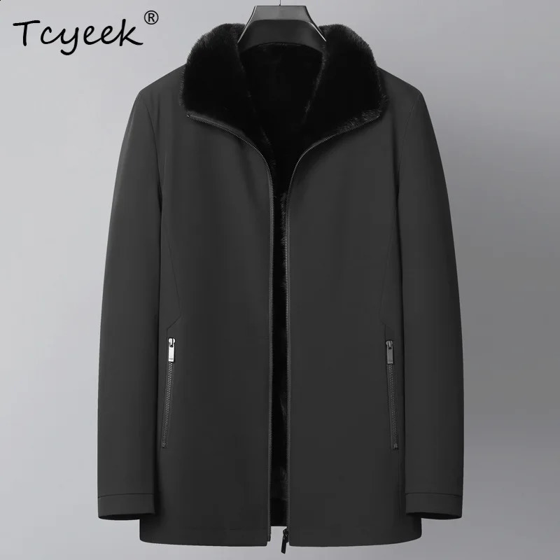 Tcyeek Mink Fur Coat Man Winter Jacket Men Clothes Warm Parka in Outerwears 2026 Loose Fit Casaco Masculino 260917