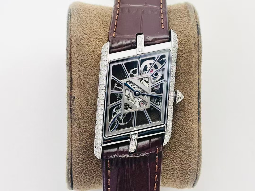 WHTA0011 Asymetrique Skeleton Diamonds Mens Watch Stainless Steel Swiss Quartz Luxury Wristwatch Sapphire Crystal