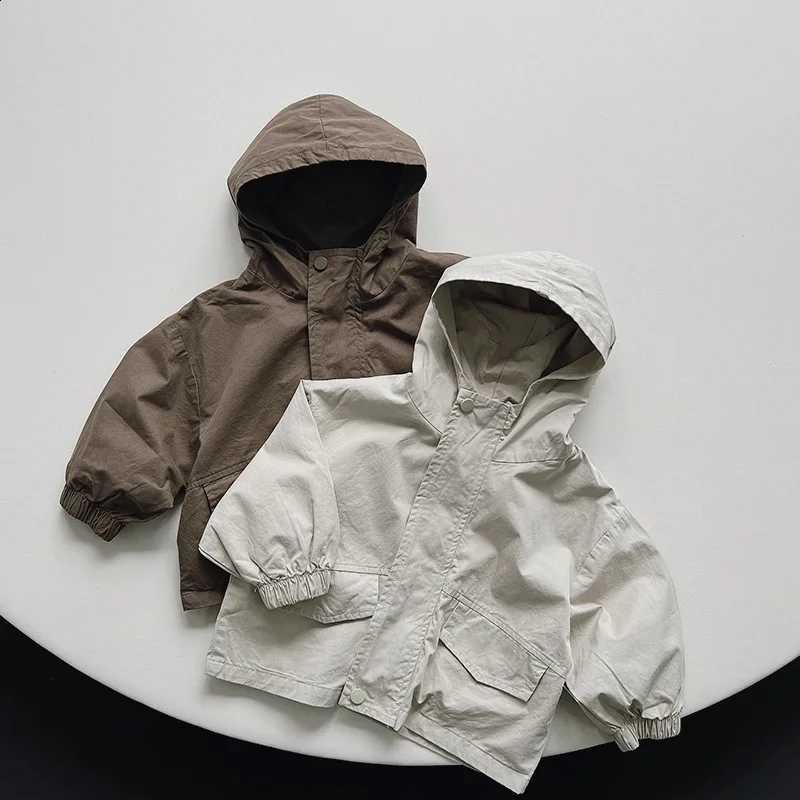 Children Clothes 8559 Boy's Coats Spring Autumn Hot Sale Simple All Match Boy's Hooded Jacket TopsT260916