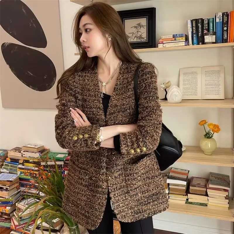 Denim Coat Xiaoxiangfeng Women's Short 2026 New Spring and Autumn Vintage Hong Kong Style Celebrity Thousand Bird Plaid Top Tide C260917