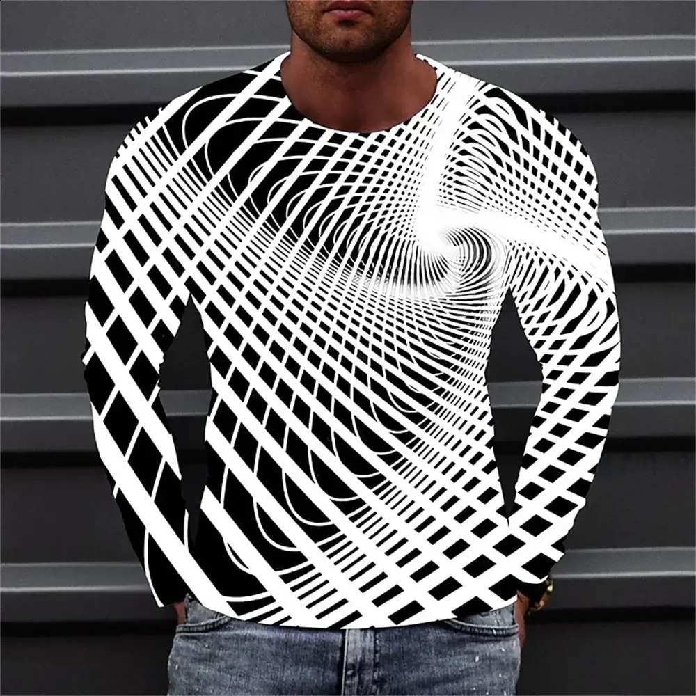 Men's T shirt Tee Graphic Gradient Crew Neck Clothing Apparel 3D Print Outdoor Daily Long Sleeve Print Fashion ner Vintage 260916