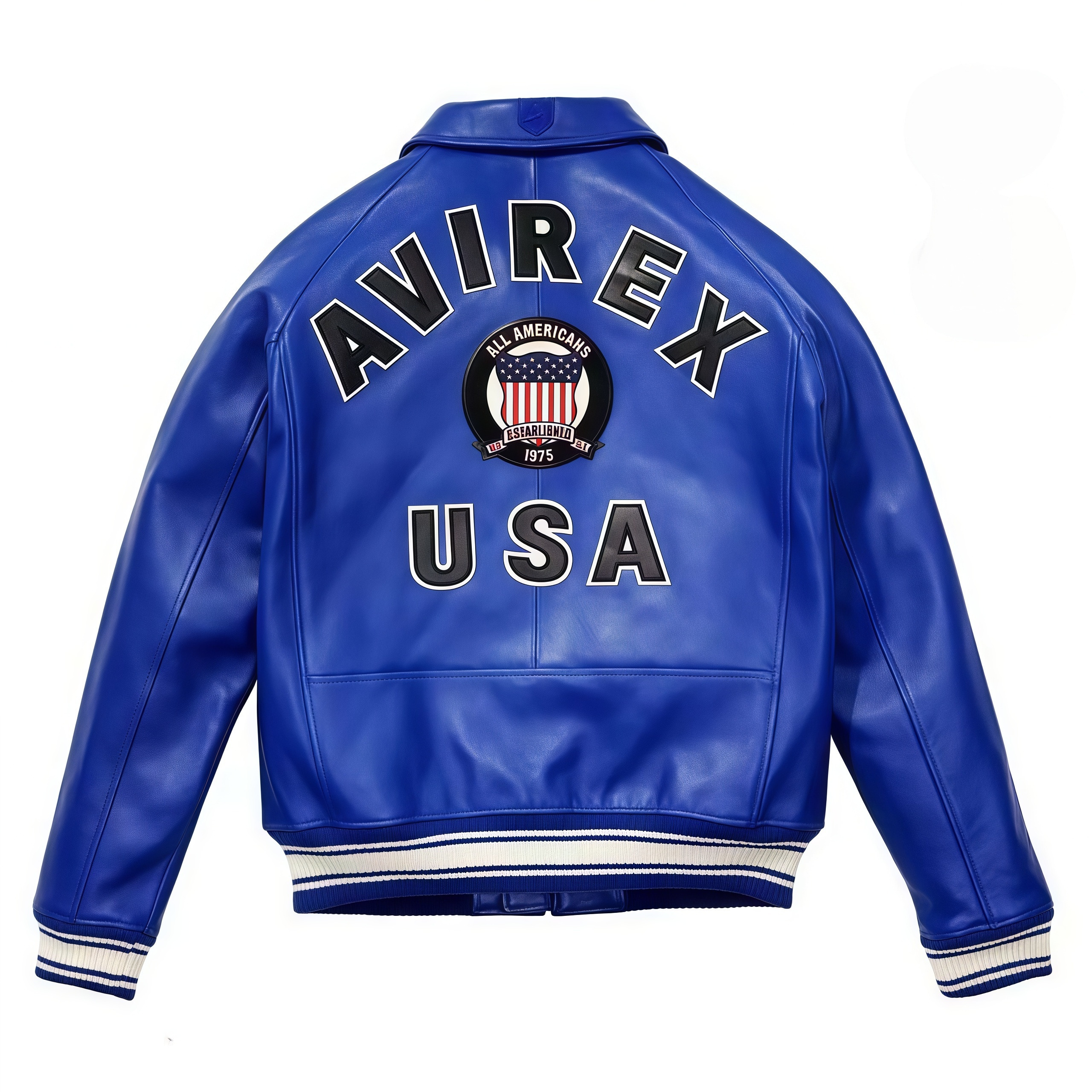 designer AVIREXMen's Genuine Leather Varsity Jacket Us plus size Thick European lambskin High Quality Embroidery Jackets