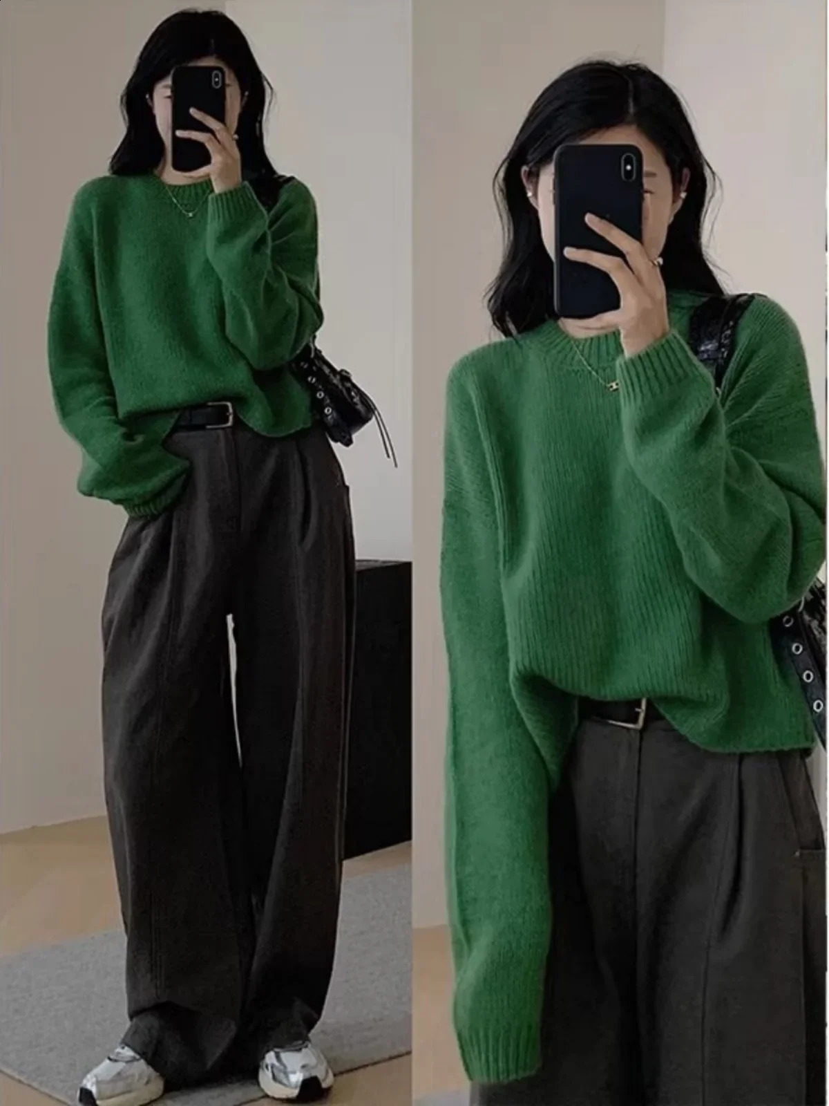 Loose Fit Bear Fur Een Soft Cozy Overhead Sweater Womens Spring Autumn Ort Knitted Top Round Ne Long Sve Color 260916