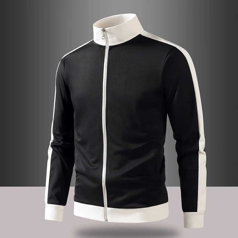 Mens Jacket Casual Full Zip Sweatshirt Fashion Long Slves Youth Jacket Coats Spring Autumn Outerwear Men's Clothing S26091782I4