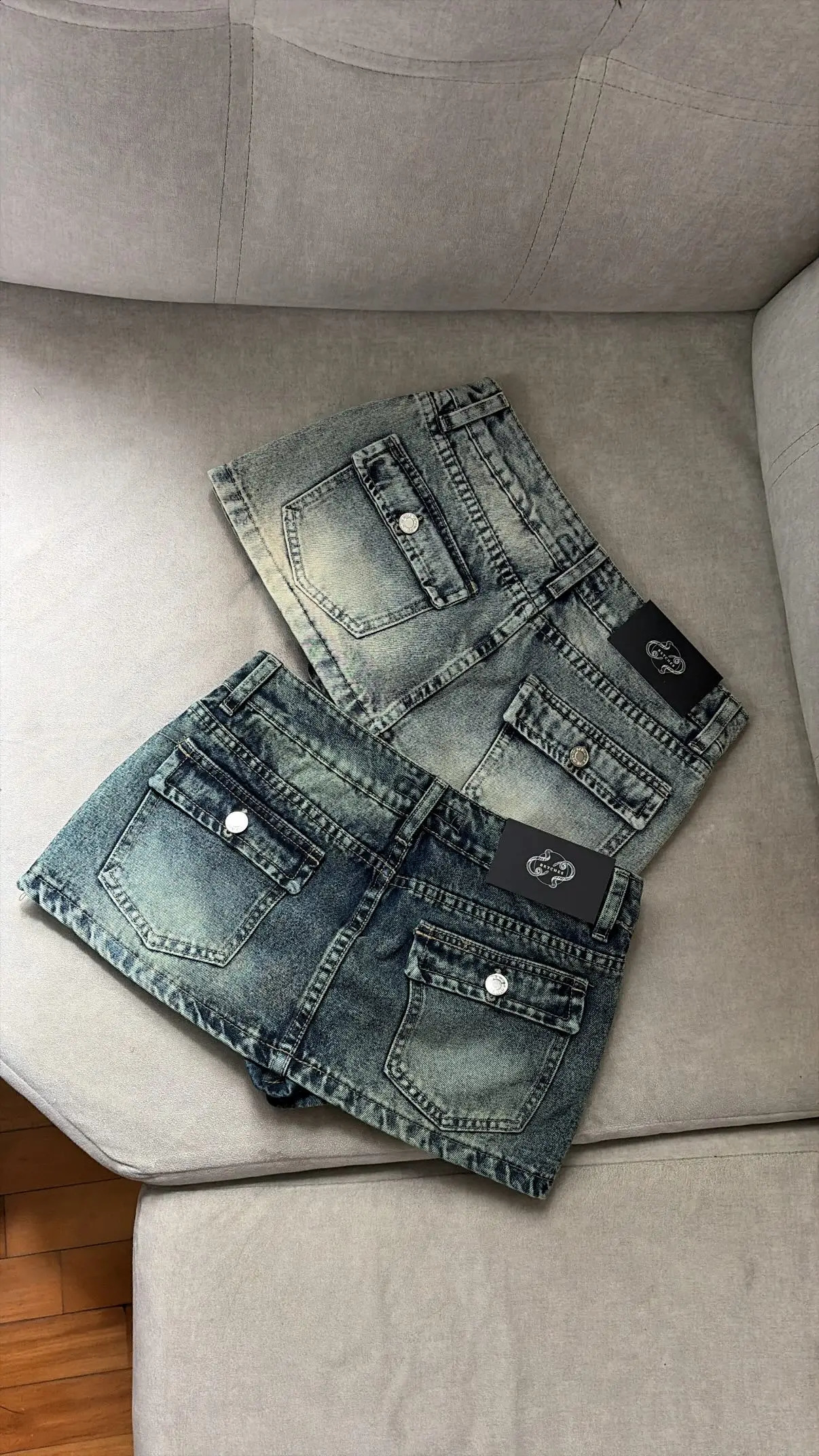 Women Summer Low Waist Vintage Denim Mini Skirts Fashion Y2k Clothes A Line Blue Slim Cute Sexy Short Interno Jeans Skirt Female 260917