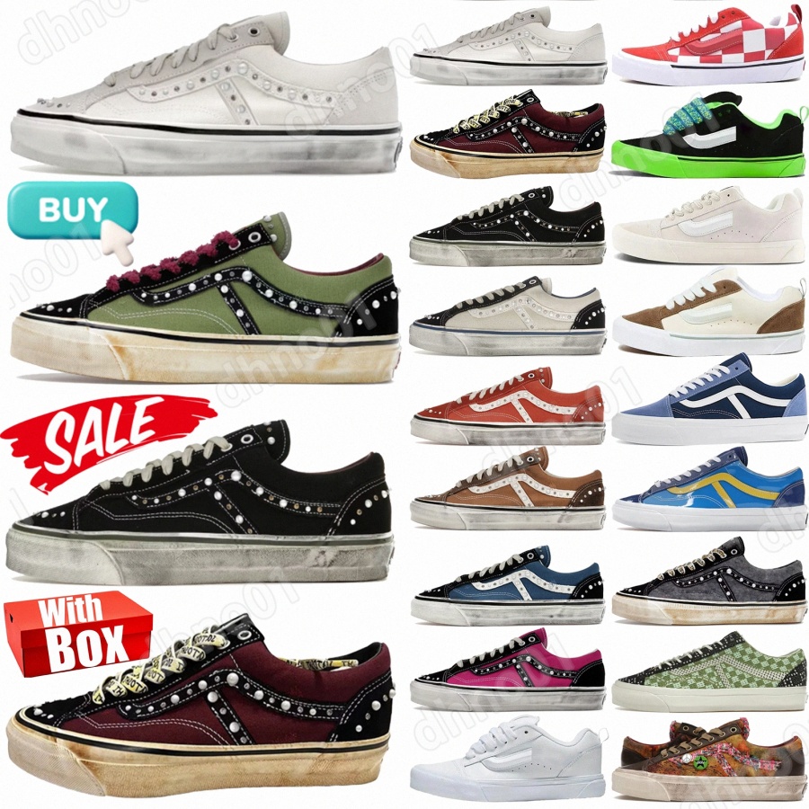 With Box Casual Shoes Sneakers Pearlized New Classic Comfortable Retro Low-Top Versatile Trendy Black White Green Triple Men Women Size 36-45 I6Ip#