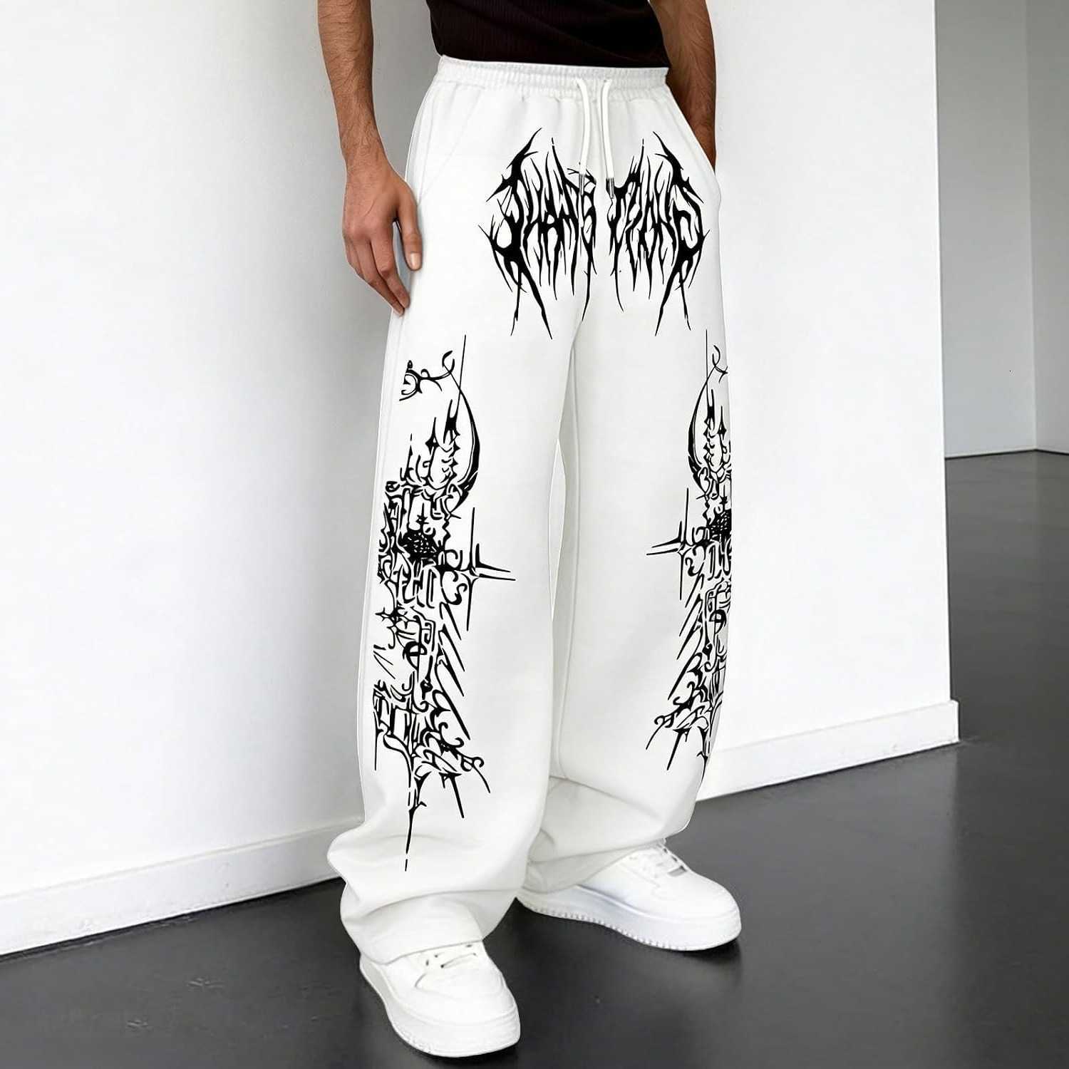 Streetwear Skater Pants Pants Y2k Gothic Pants Spring/Autumn Elastic Mens Sweatpants Hip Hop Harem Long Work Pants Fabric PantsT260917