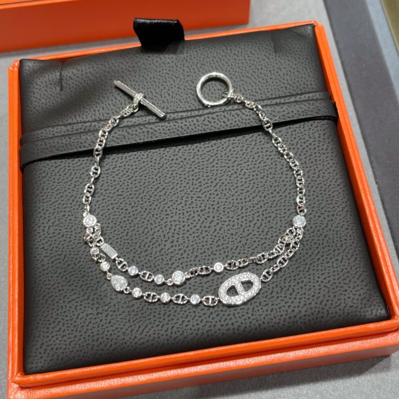 top Bracelets women's Designer bracelets for woman luxurious Bangle bracelet jewelry H brand simple geometric bracelets pig-nose chain, thick g