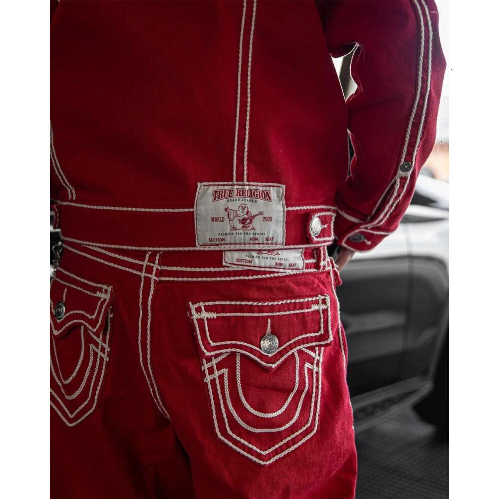 Trues Religio Jeans Designer Retro Gothic Style Loose Casual Hip Hop Trues Religio Pants Street Denim Trousers Couples Baggy Pants Y2k Fashion Trend