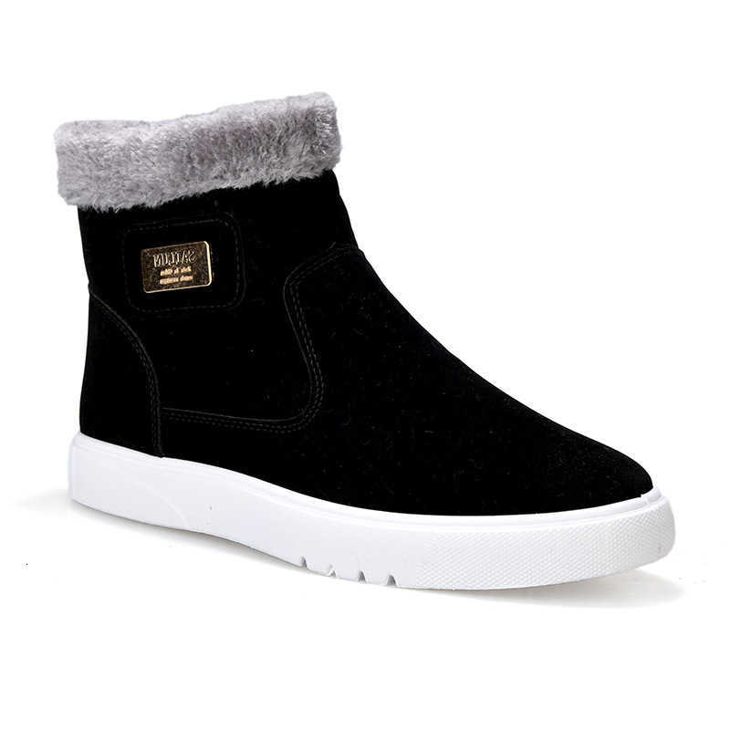 New Winter Men Snow Boots Plush Warm Men Ankle Boots High-top Casual Leather Shoe for Men Comfortable Zapatos Para Hombres D260917