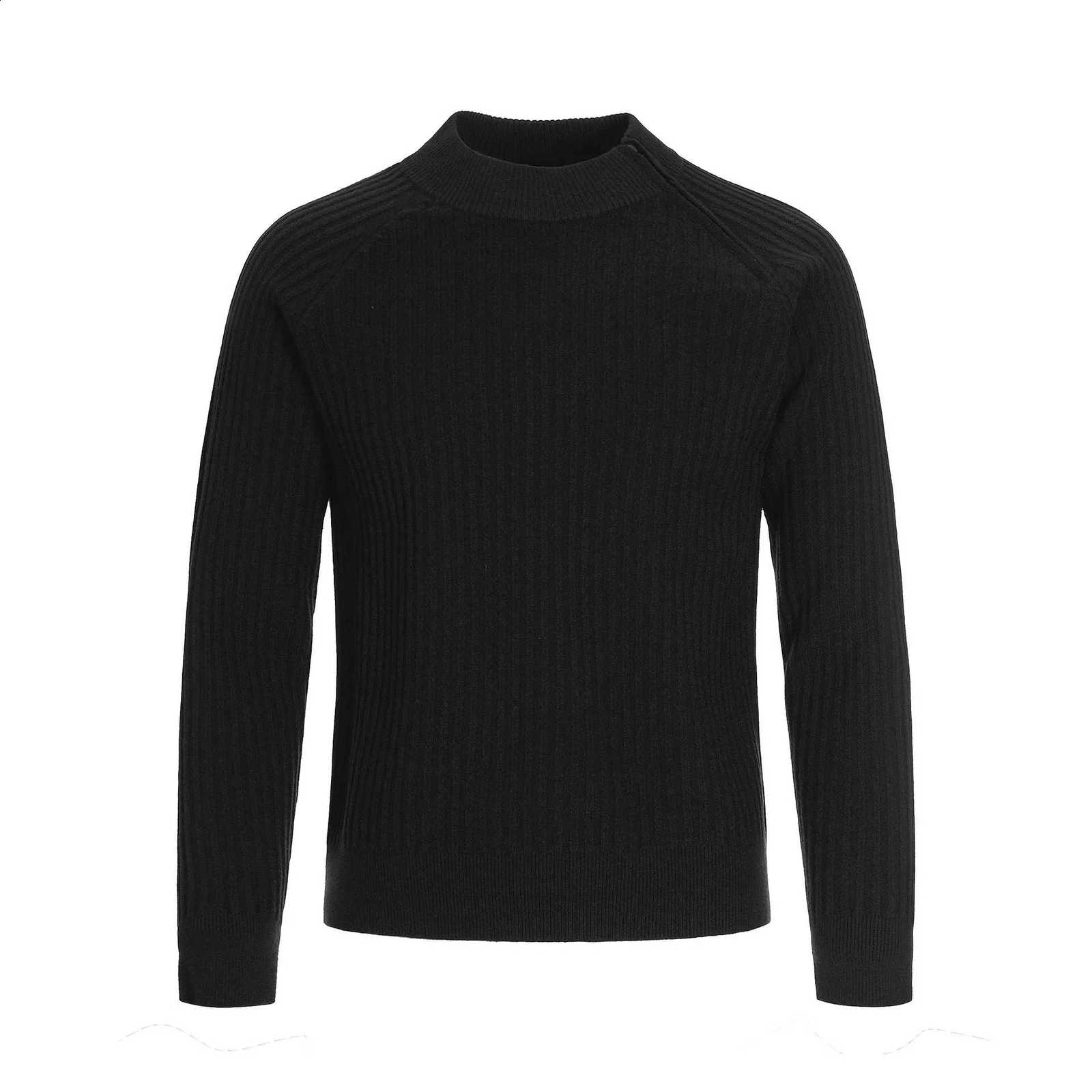 Men Sweater Autumn Vintage Winter Fashion Shoulder Zipper Casual Slim Fit Stripe Knitted Sweaters Jumper Knitwear TopW260915