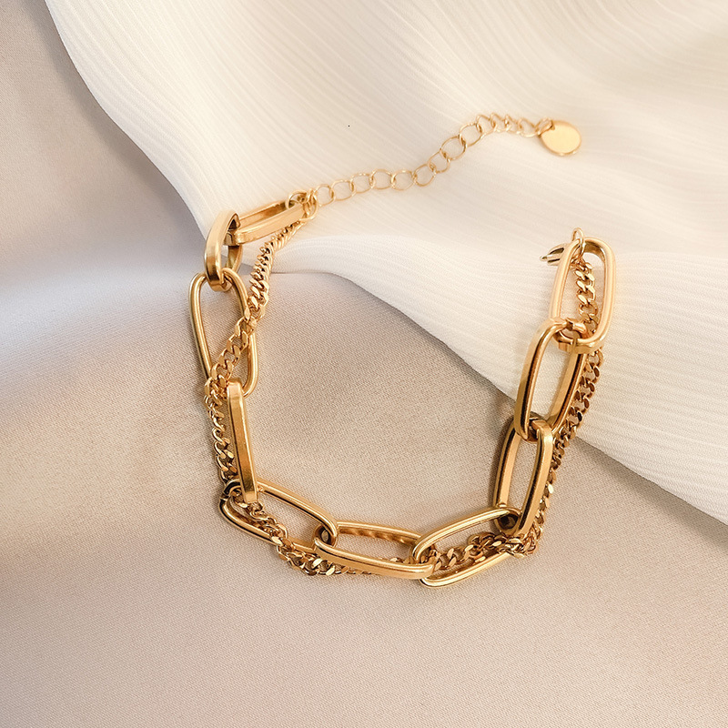 Exaggerated Thick Bracelet for Women, Simple Luxurious, Ins Style Internet Celebrity Titanium Steel Elegant Korean Version Jewelry, Versatile and St