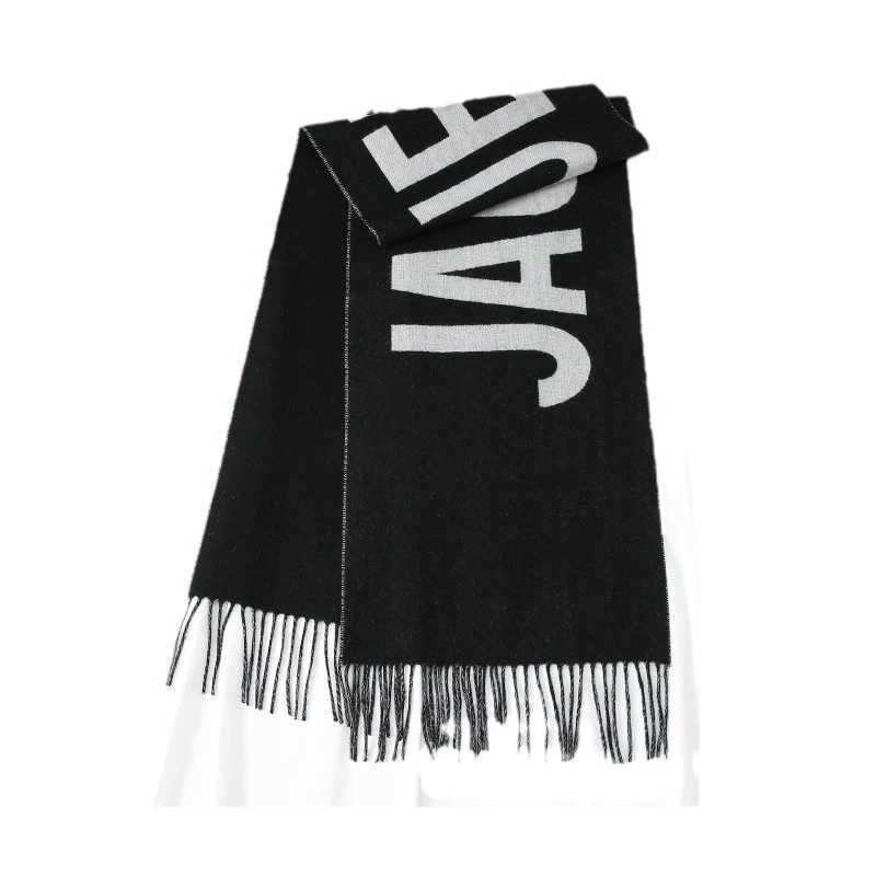 Luxury Brand % Wool Warm Scarf For Women Design Winter Men Shawl Wrap Pashmina 2025 Letter Female Bufanda Echarpe Foulard Q260916
