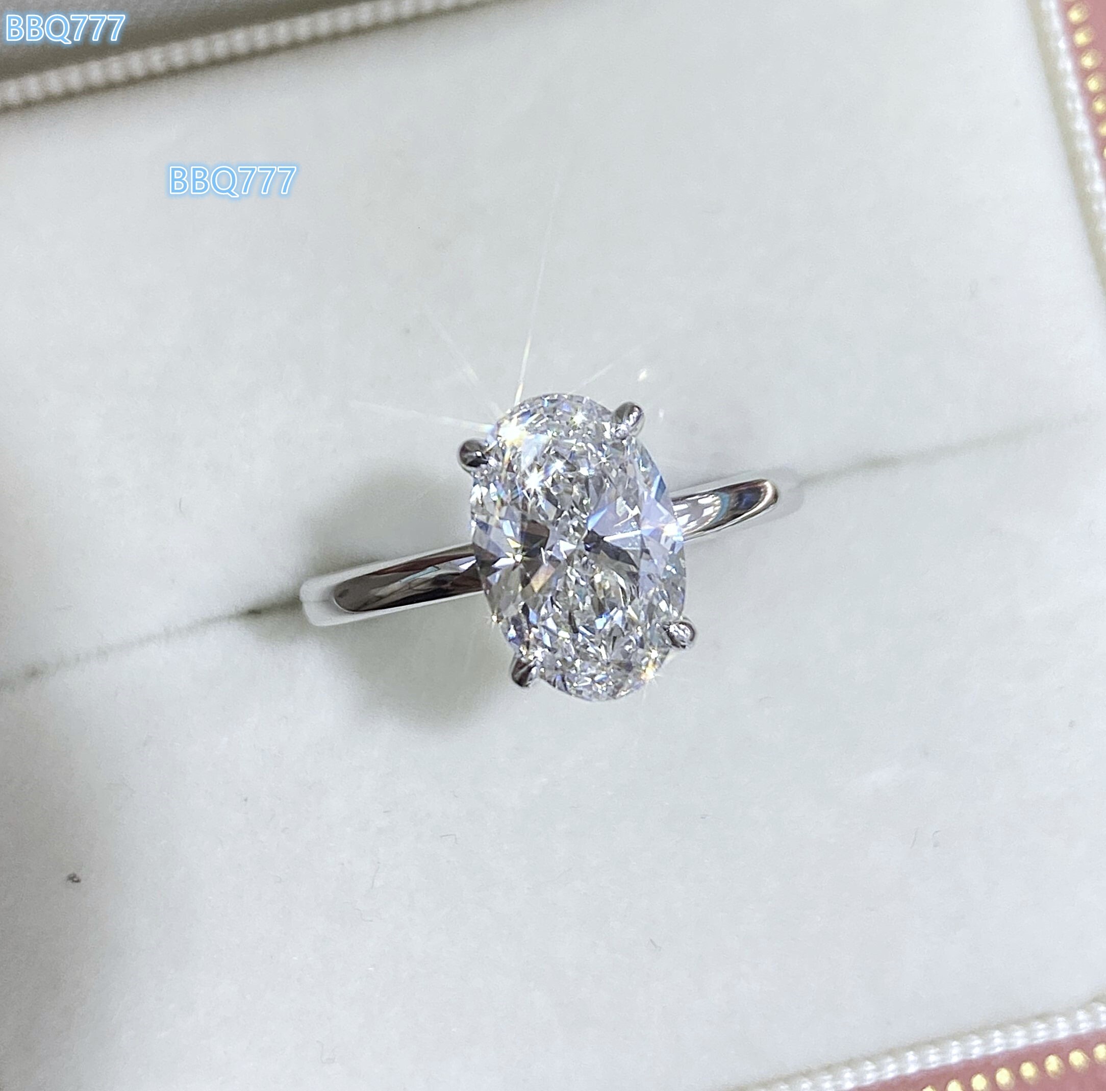 Custom IGI Oval Cut CVD Lab Grown Diamond 18K Solid Gold Rings Solitaire Engagement Wedding Engagement Ring Jewelry for Women
