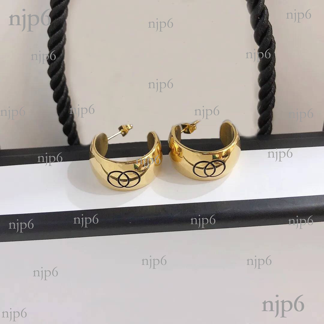 Luxury Gold Plated Designer Charm Boutique Metal Design Romantic Love Gifts for Women Jewelry With Box Stainless Steel Earrings