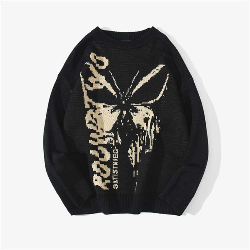 Men's FGKKS Spring Fashion Sweater Butterfly Pattern Knitted Warm Quality Design Sweater For Male Pullover J260916