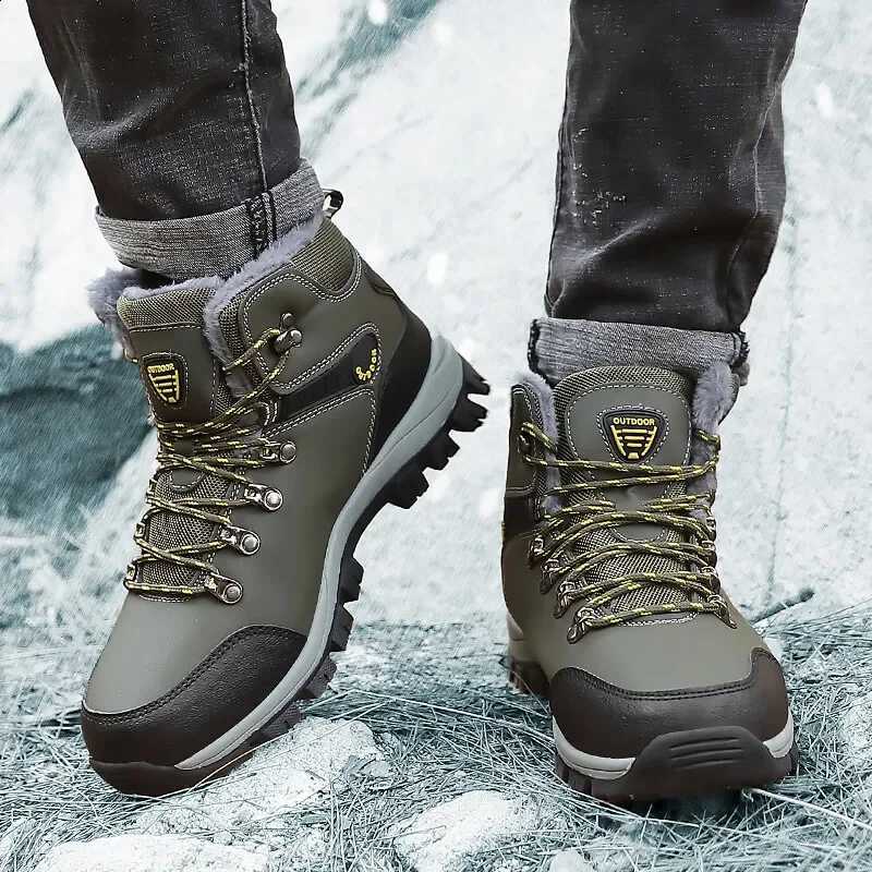 Winter High-top Cotton Shoes Men Snow Boots Autumn Outdoor Hiking Boots Non-slip Warmth Comfortable Watertight fa1 Vintage D2609171