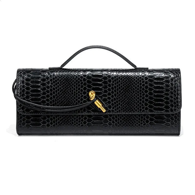 Elegant Snakeskin PU Leather Women's Top Handle Crossbody Bag Evening Long Purse Shoulder Wallet Trendy Outfit 260916