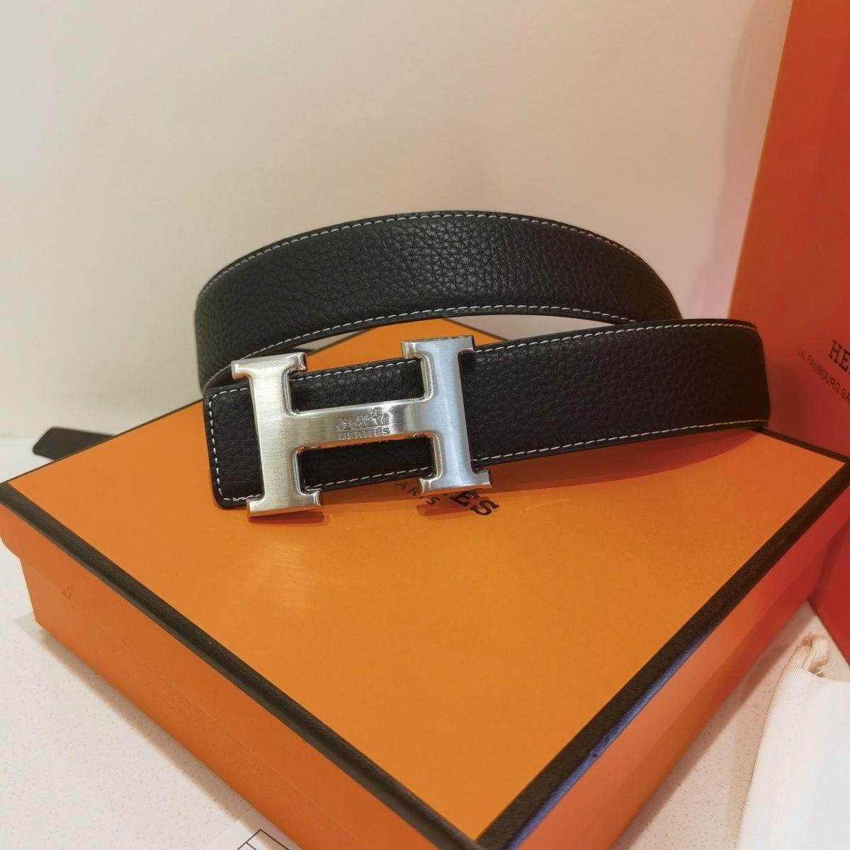 New Classic Buckle for Men, Genuine Leather, Young People's Business Fashion I-Shape Waist Belt