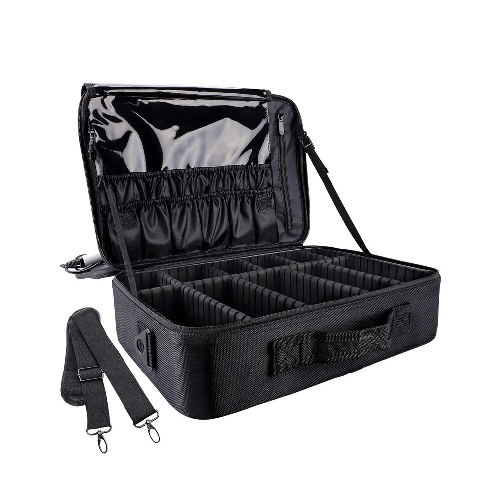 Large Capacity Makeup Case - 3 Sizes Cosmetic Organizer Brush Bag Barber Train Case for Makeup Artists Hair Cutter Sets 260916