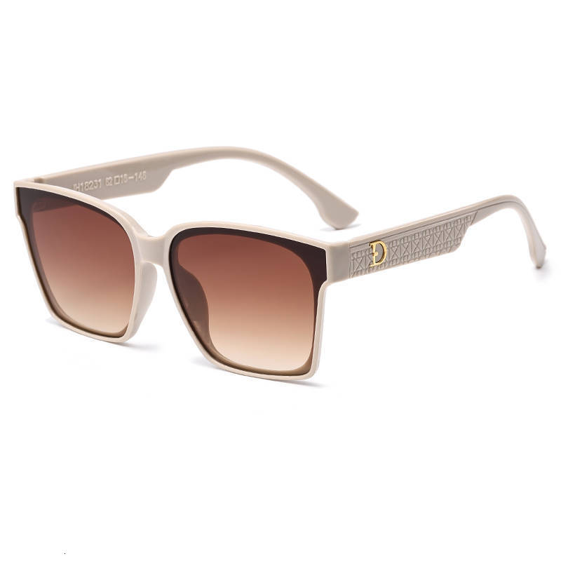 High-end Designer Sunglasses Fashion Brand Designer Sunglasses Retro Square-frame Sunglasses, European American Style Trendy Fashionable, with Touch