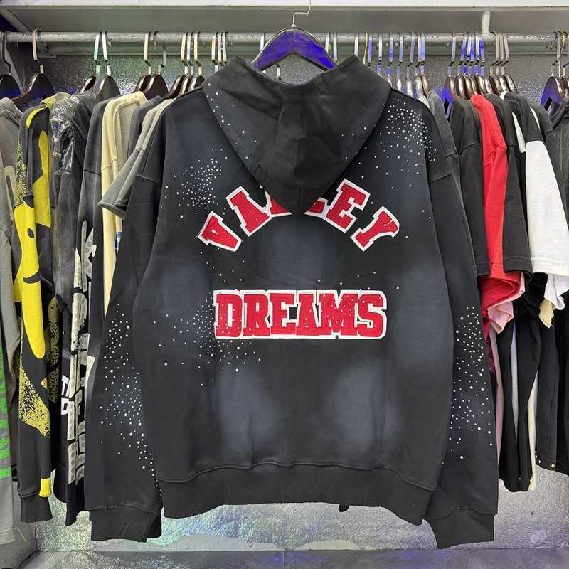 Autumn/Winter Hip Hop Vale Hoodie New Style High Quality Washed Rhinestone Print Hooded Sweatshirt X260916