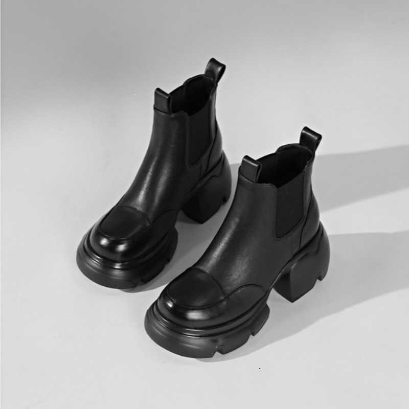 New Women's Chelsea Boots fa1 Round Head Chunky Heel Shoes For Women Casual Office Daily Shoe Designer Shoes Botas De Mujer D260917