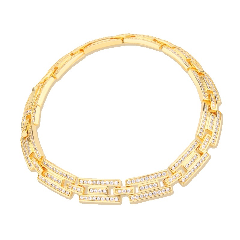 New, fresh, retro, and elegant 7.6mm long strip hip-hop bracelet