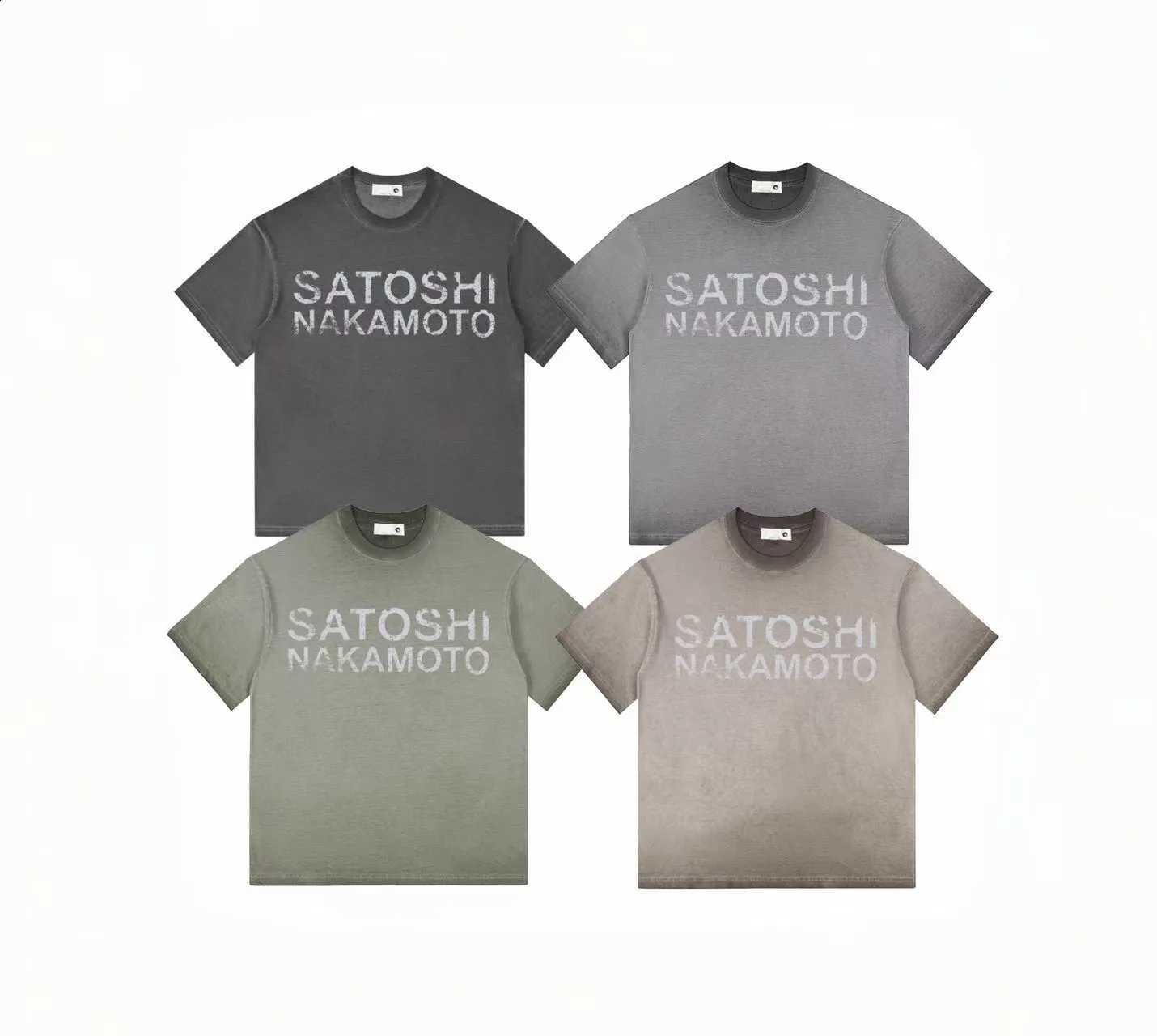 26SS Y2K High Quality American Retro Trendy Fashion Tops Satoshi Nakamoto 100% cotton large size loose Men's Women's T-Shirt X260916