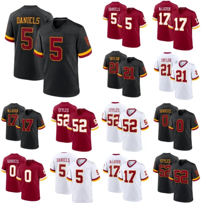 2026 New 5 Jayden Daniels Jersey 52 Sonny Styles 17 Terry McLaurin Mike Sainristil Sean Taylor Football Jersey