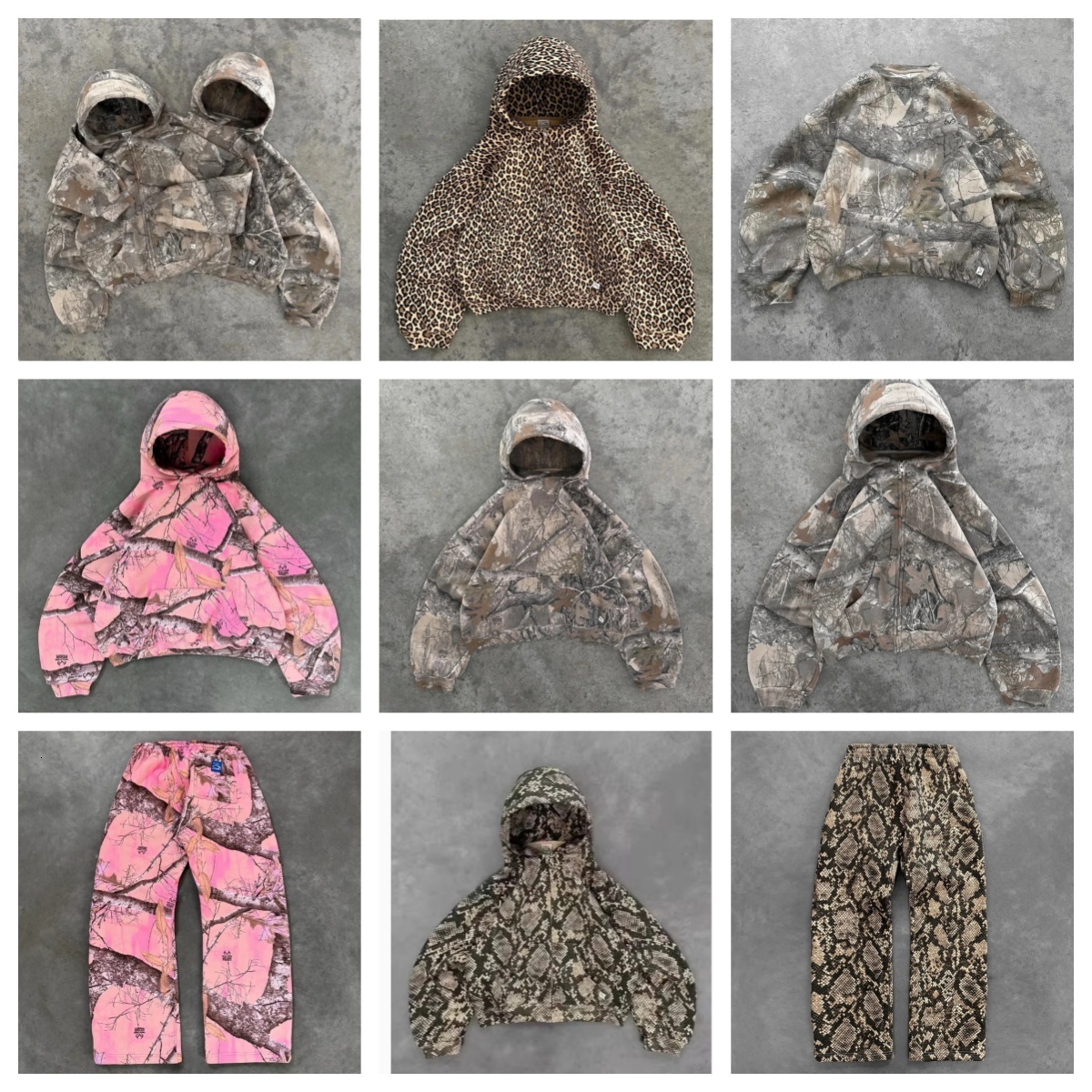 designer Sitka jacket mens Retro Leopard hip-hop zip-up pullover sweatshirt Hudson mens Camo Waterproof and Warm Hunting Loose Fit mens coat camoufl